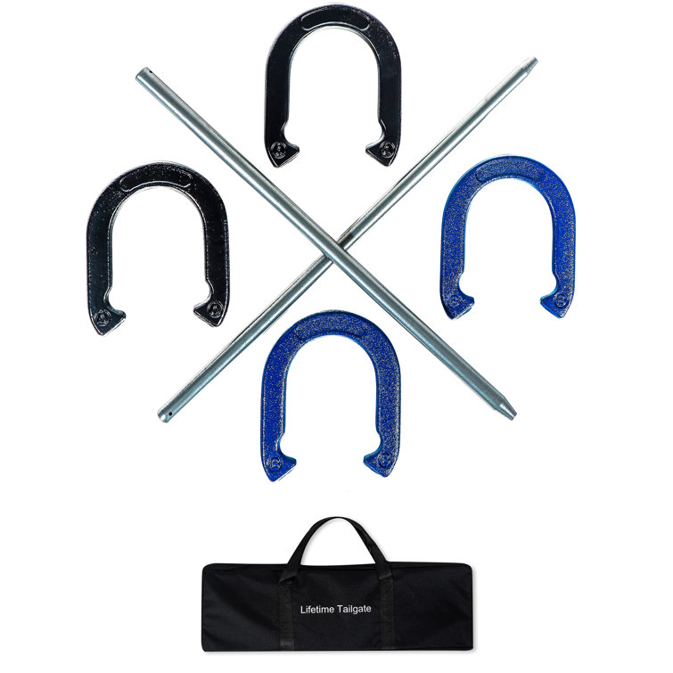 Trademark Innovations Metal Horseshoes with Carrying Case Wayfair Canada